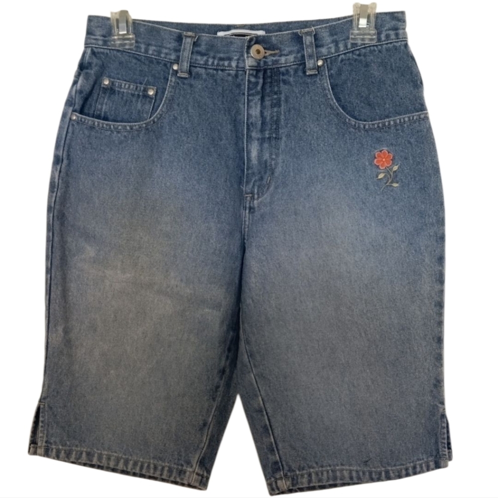 🌵XHILARATION High Waisted Bermuda Jean Shorts Sz9